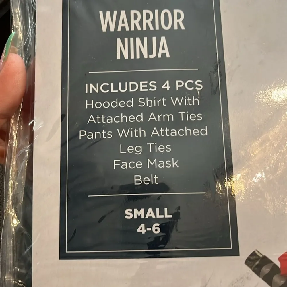 Warrior Ninja Costume in White and Red